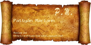 Pattyán Mariann névjegykártya
