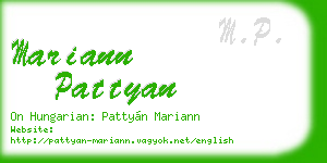 mariann pattyan business card