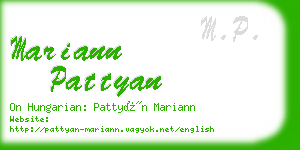 mariann pattyan business card